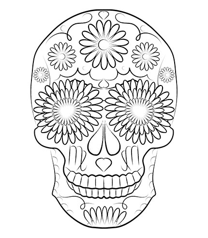 calaveras dia de los muertos drawings