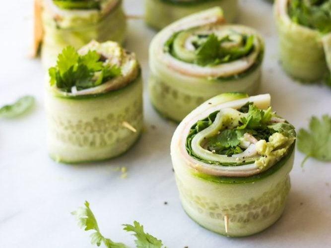 cucumber sushi with inside the roll is veggies and meat. a sushi replacement for kids. for this food entry. caribu mommy mom mother's blog that gives parenting advice for kids, children, toddlers, preschoolers.